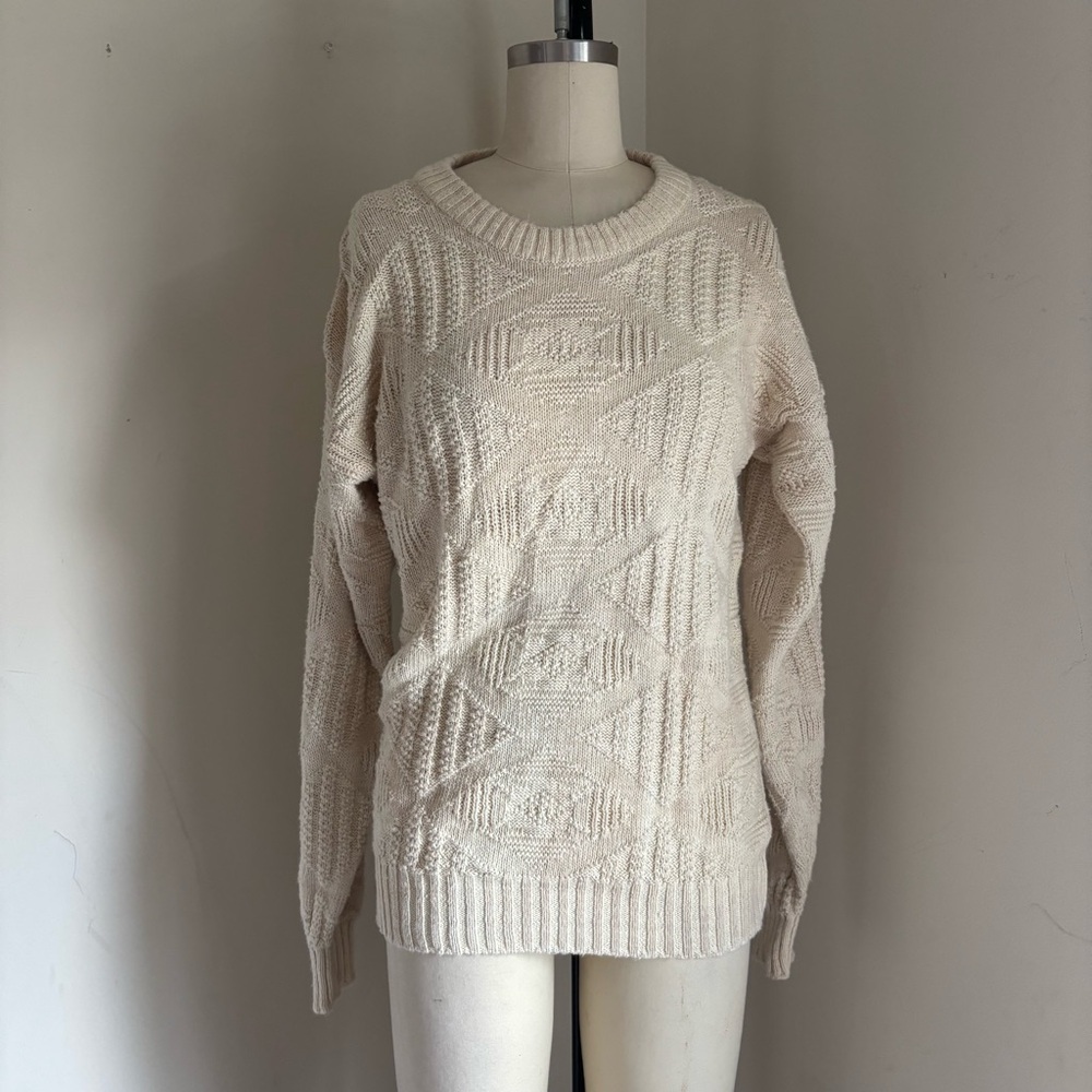 Vintage Cozy Cream knit Sweater